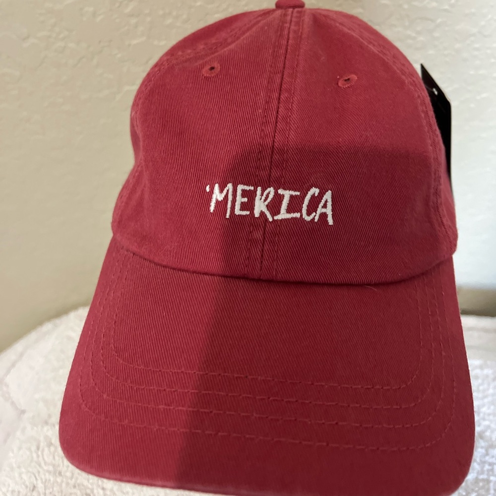 nwt ‘Merica hat brick red by state of mine one size